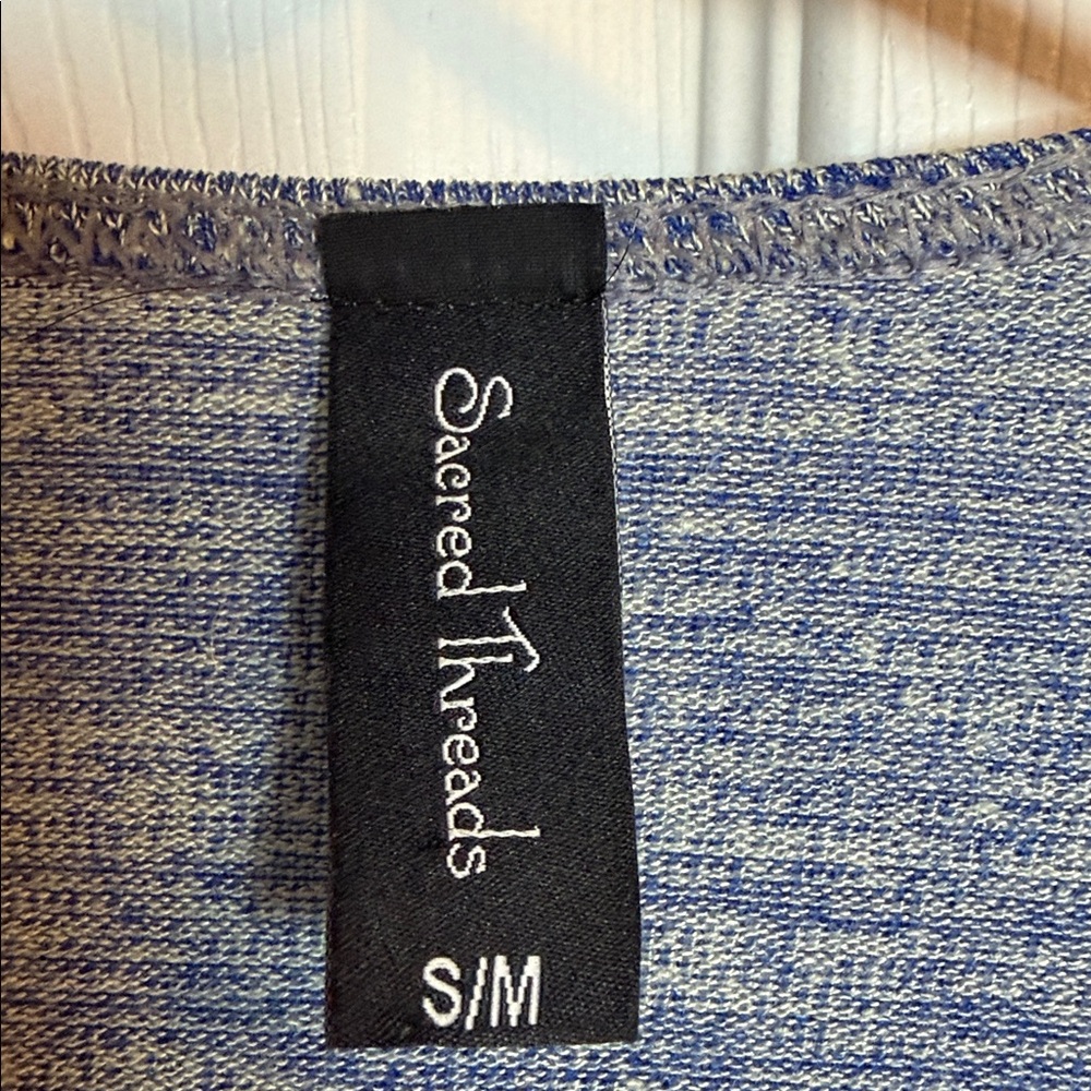Sacred Threads Blue Boho Cardigan - Picture 3 of 3